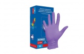 Перчатки смотровые нитриловые Safe&Care LN308 фиолетовые (100 пар/уп) (L)